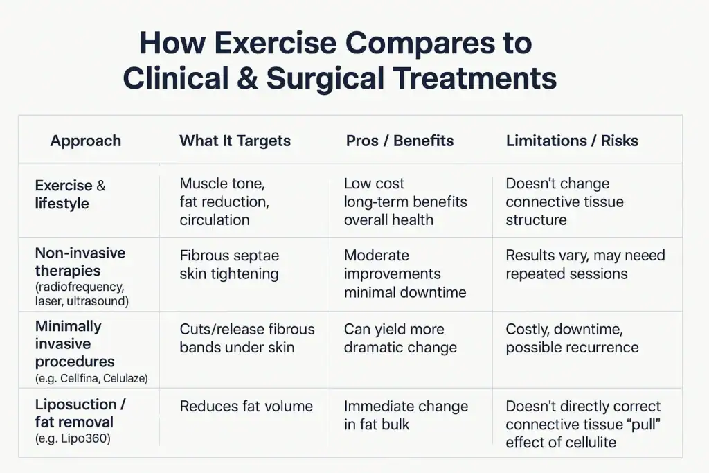 Sculpting Your Bum: Can Toning Exercises Really Reduce Cellulite? 2 How exercise compares to treatments from Lipo 360 Daventry