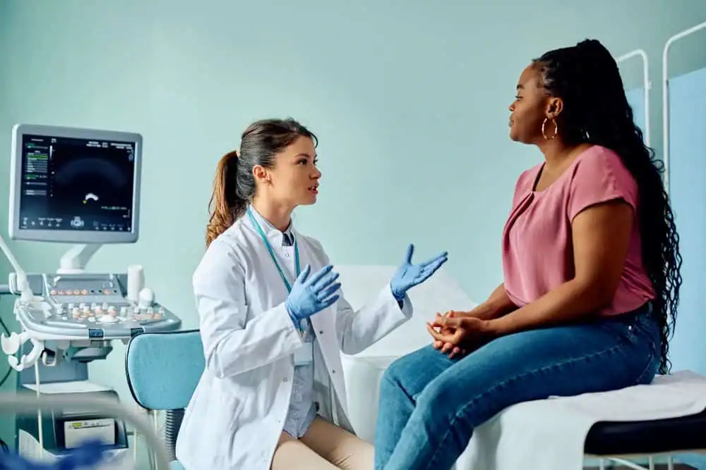 Rejuvenating Intimacy: Exploring Surgical Solutions for Vaginal Laxity 1 Woman have consultation about vaginal laxity Daventry