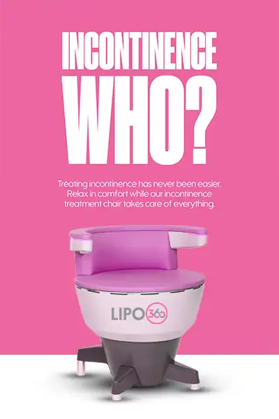 LIPO360 EMS Chair Can Help with Urinary Incontinence 2 Image of a urinary incontinence treatment seat Daventry